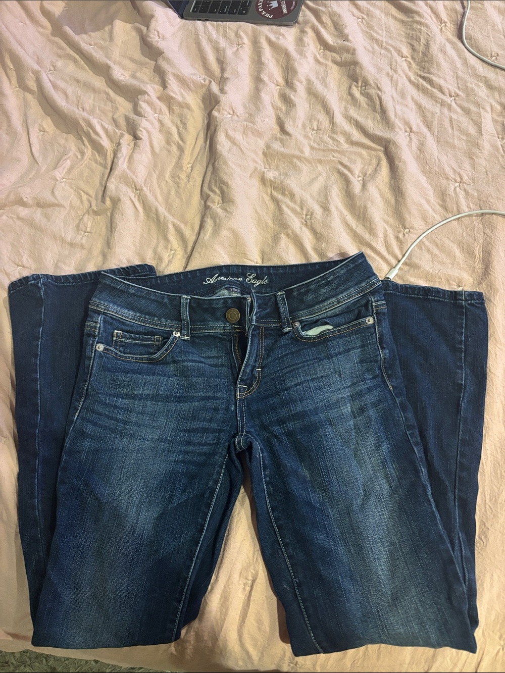 American Eagle Outfitters Dark Blue Women's Stretch Jeans